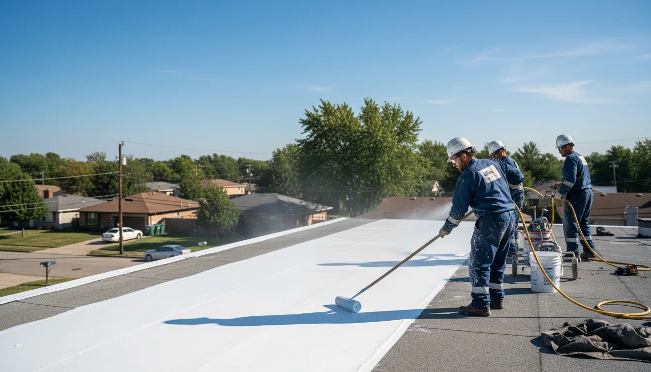 Commercial roof coating in Oakham, MA near me